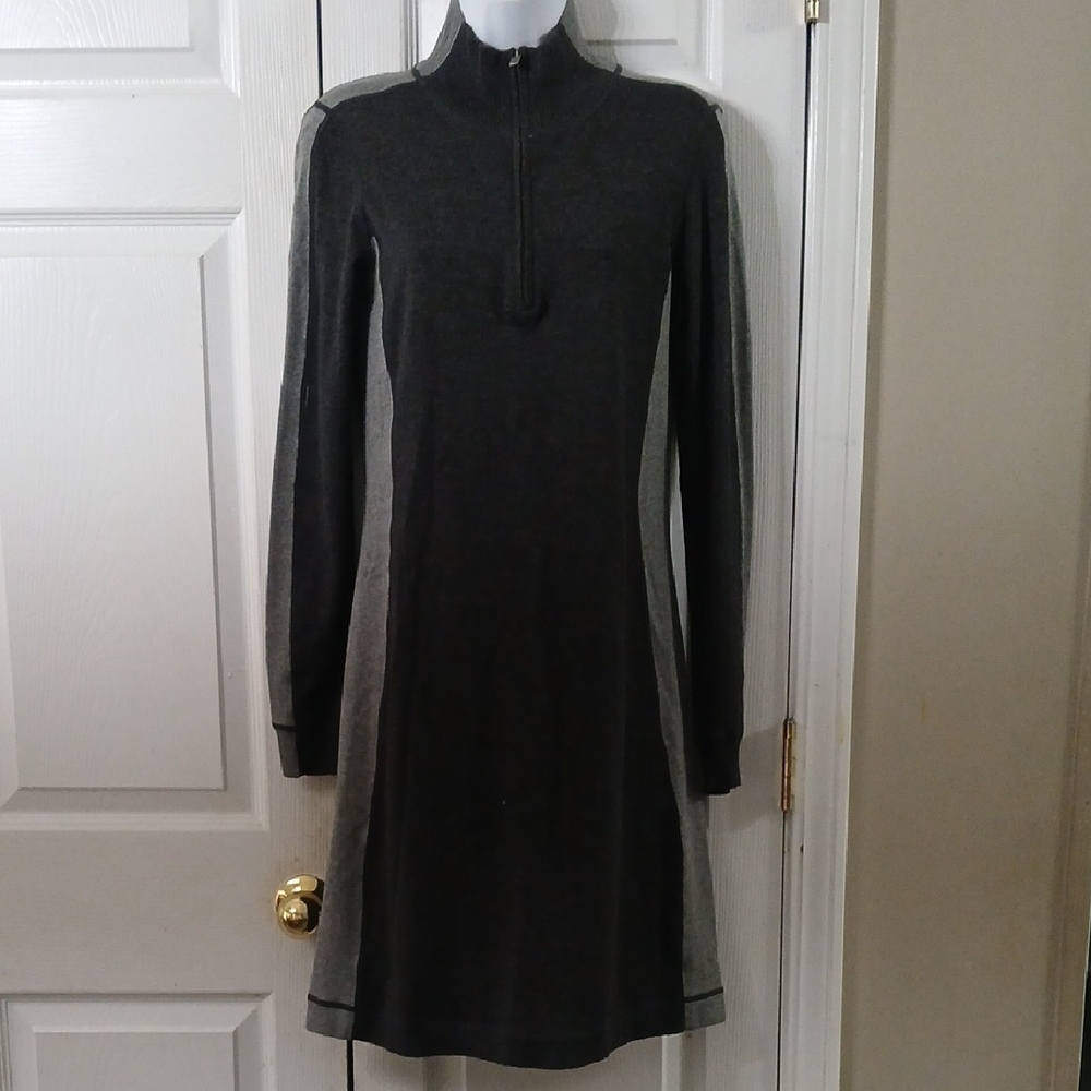 Tommy Bahama charcoal gray and light gray sweater dress Sz XS NWOT